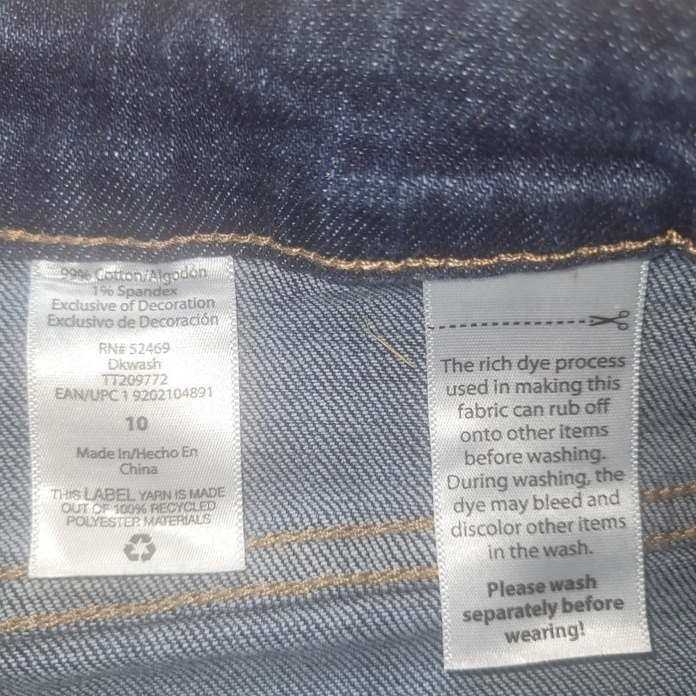 Time and Tru Womens Blue Distressed Shorts High Rise Stretch Pockets Size 10 - Picture 3 of 8